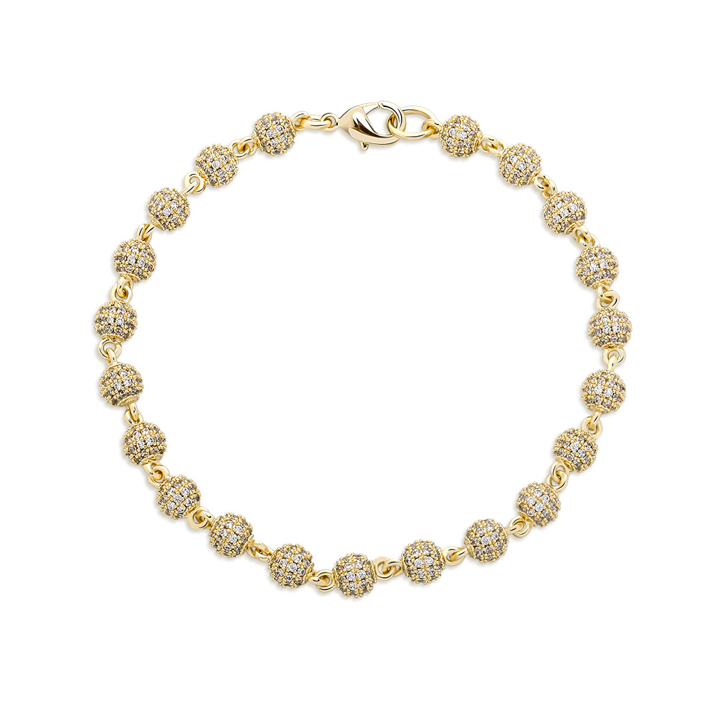 6mm Iced Ball Bracelet - Giventtie