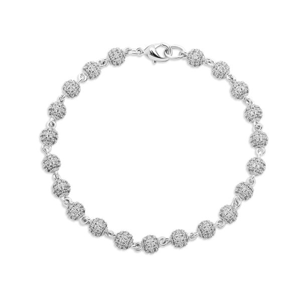 6mm Iced Ball Bracelet - Giventtie