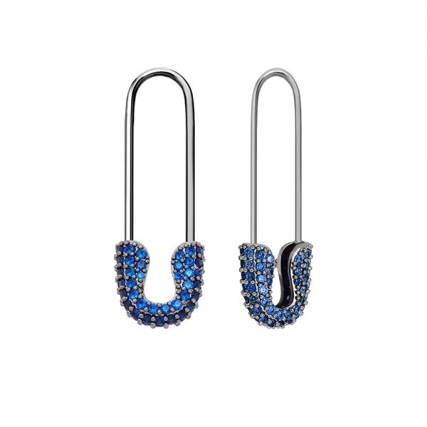 Blue Iced Clip Earrings - Giventtie