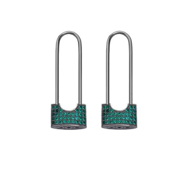 Rose Iced Lock Earrings - Giventtie