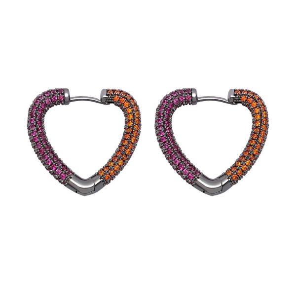 Iced Heart Earrings - Giventtie