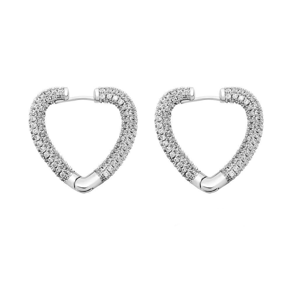 Iced Heart Earrings - Giventtie