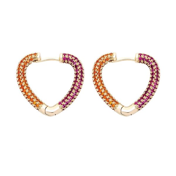 Iced Heart Earrings - Giventtie