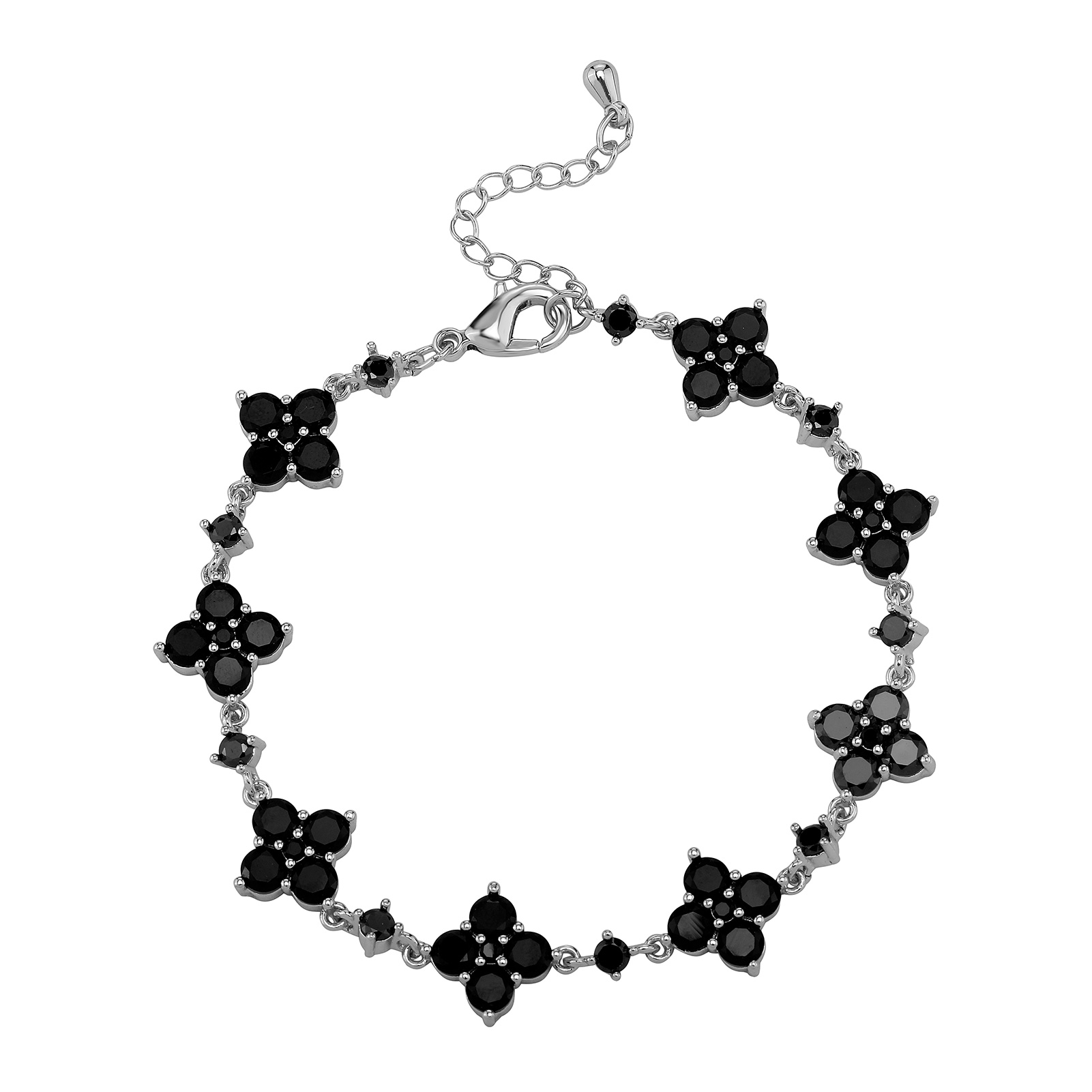 Black Four Leaf Clover Bracelet