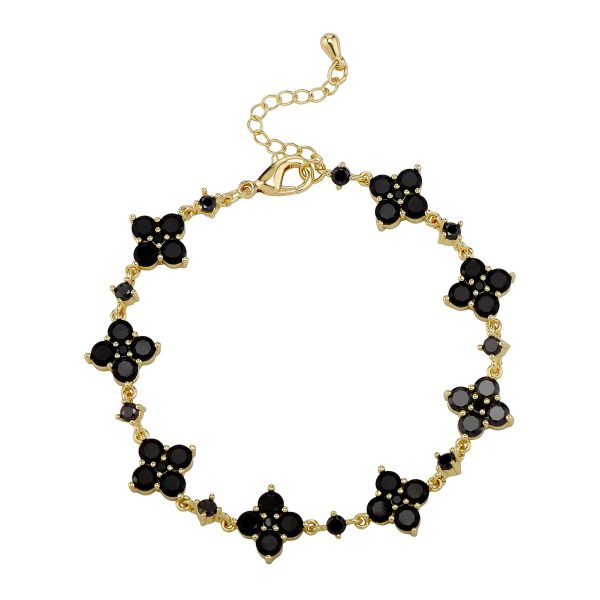 Black Four Leaf Clover Bracelet