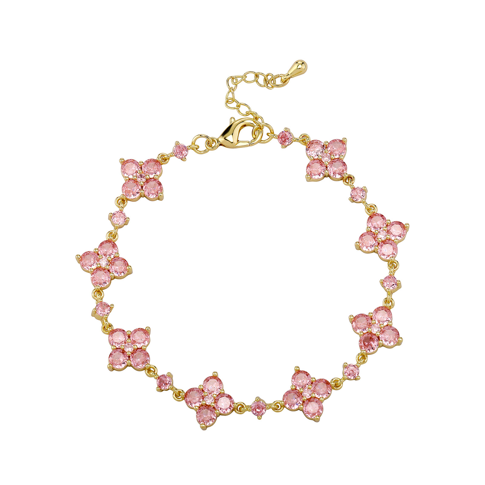 Pink Four Leaf Clover Bracelet - Giventtie